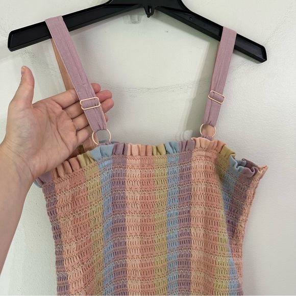 American Eagle Smocked Bodycon Mini Dress Medium - Picture 7 of 12